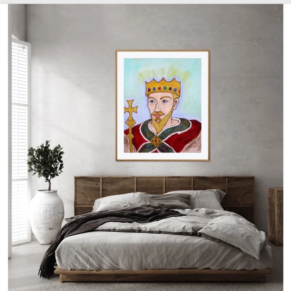 Lion-heart Good King William Book Illustration Art Print Oil Painting Medieval - Picture 3 of 10